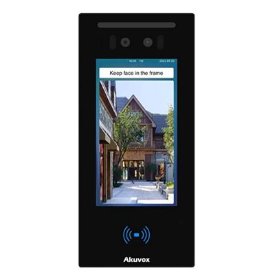 Akuvox מגה 5 בקר חכם מנוהל לכניסה משולב זיהוי פנים + NFC + קורא קירבה + בלוטוט.