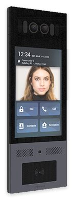 Akuvox מגה סיטי 80 אינטרקום, Sip ip ״8 אנדרואיד, משולב זיהוי פנים וקורא קרבה מנוהל, בלוטוט, NFC, WIFI.