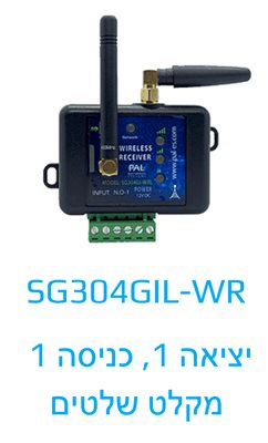 מערכת בקרים חכמים דור 4, עם תמיכה במקלט אלחוטי. SG304GIL-WR