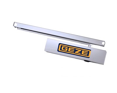 מחזיר דלת הידראולי GEZE TS 5000, עם מסילה, מתכוונן 2-6, נגד רוח, חזק במיוחד. (שחור בלבד).