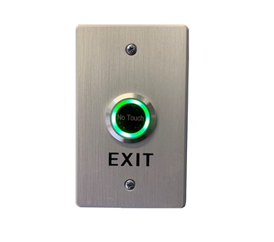 לחצן יציאה רחב No Touch קרבה וללא מגע, מואר ומחליף צבע תחת הטיח